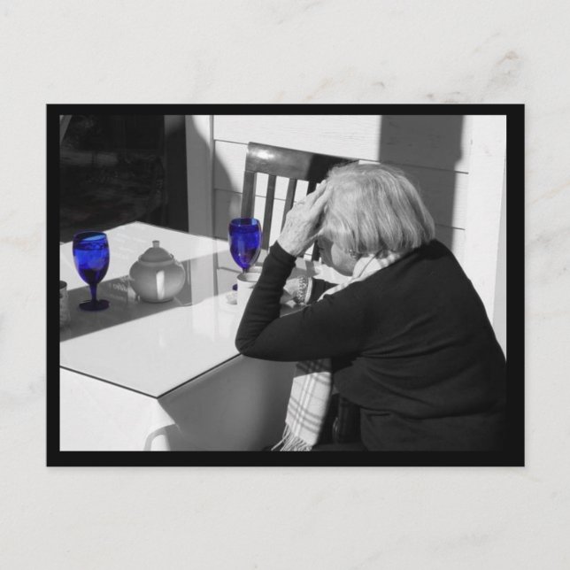 Blauglas Postkarte (Vorderseite)