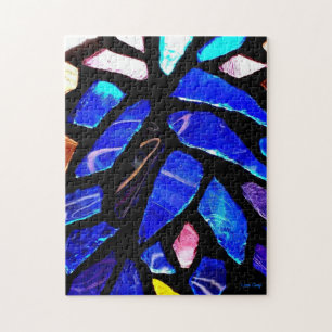 'Blauglas'-Puzzle Puzzle