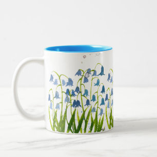 Blauglöckchen Blau floral Natur Botanisch Hübsch Zweifarbige Tasse