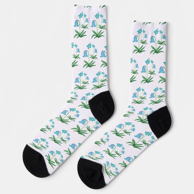 Blauglocke Socken (Linkes Detail)