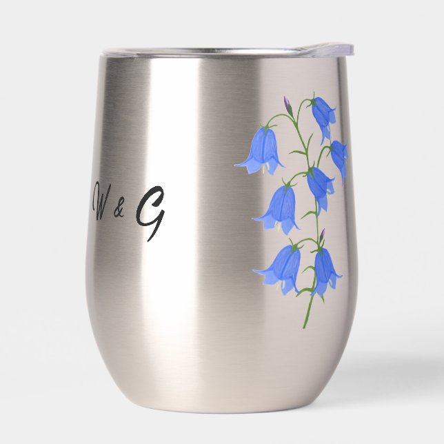 Blauglocken-Becher Edelstahl (Links)