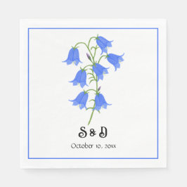 Blauglocken-Blumen-Hochzeit Serviette