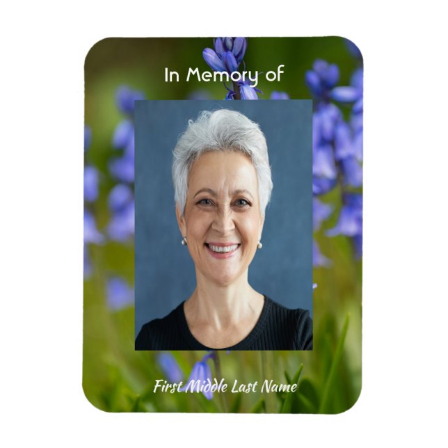 Blauglocken-Gartenblumen-Andenken  Magnet (Vertikal)
