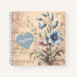 Blauglocken-Hardcover-Notizbuch mit individuellem  Notizbuch