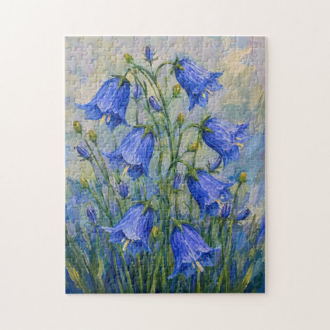Blauglockenblumen Puzzle (Vertikal)