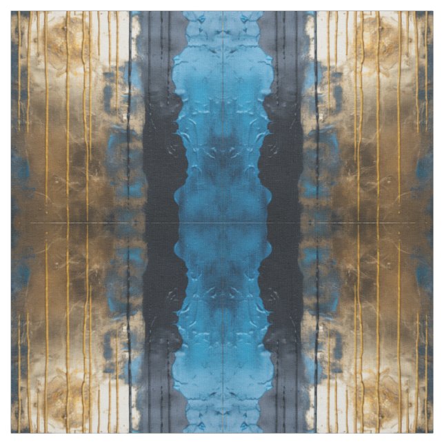 Blaugold abstrakt nahtloses Muster Stoff (Muster)