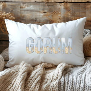 Blaugold Pastell-Aquarell Gorum Louisiana Lendenkissen