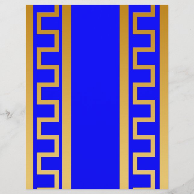 Blaugoldenes Muster Flyer (Vorne)
