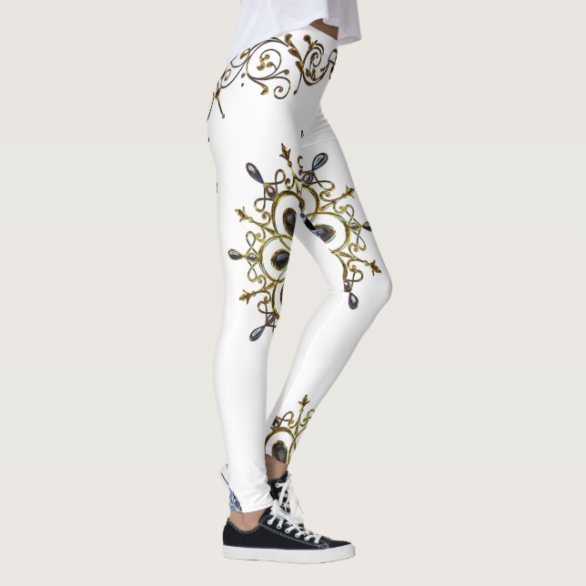Blaugoldlanges Leggings (Rechts)
