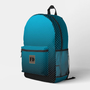 Blaugradität mit kleinen Polka-Punkten Bedruckter Rucksack