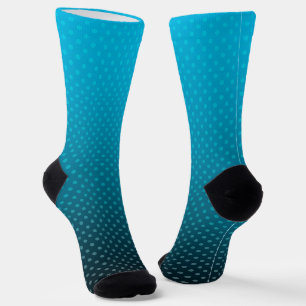 Blaugradität mit kleinen Polka-Punkten Socken