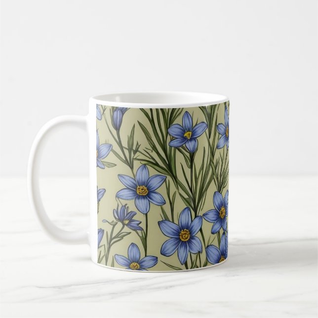 Blaugras-Blume Kaffeetasse (Links)