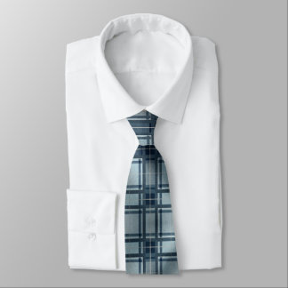 Blaugrau Karo Tartan Krawatte