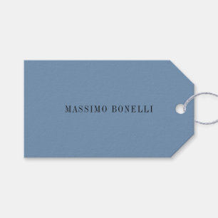 Blaugrau minimalist schlicht lesbar modern geschenkanhänger
