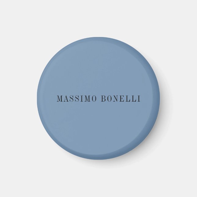 Blaugrau minimalist schlicht lesbar modern magnet (Vorne)
