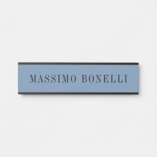 Blaugrau minimalist schlicht lesbar modern türschild