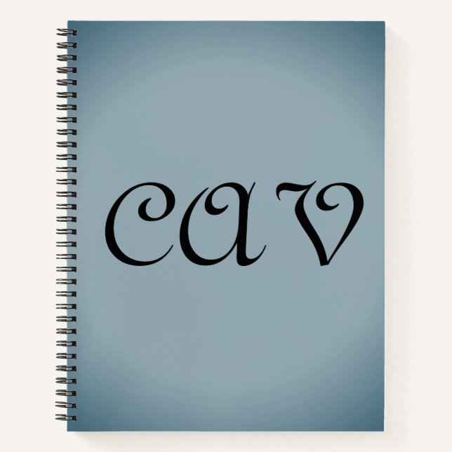 Blaugrau   notizbuch (Vorderseite)