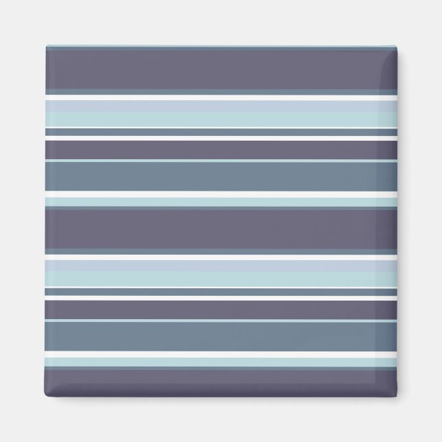 Blaugrau Streifen Magnet (Vorne)