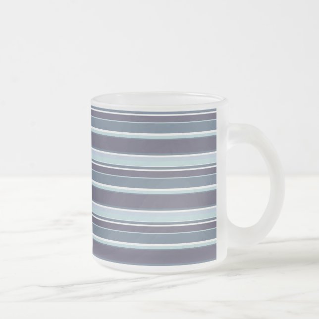 Blaugrau Streifen Mattglastasse (Rechts)