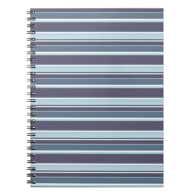 Blaugrau Streifen Notizblock (Vorderseite)