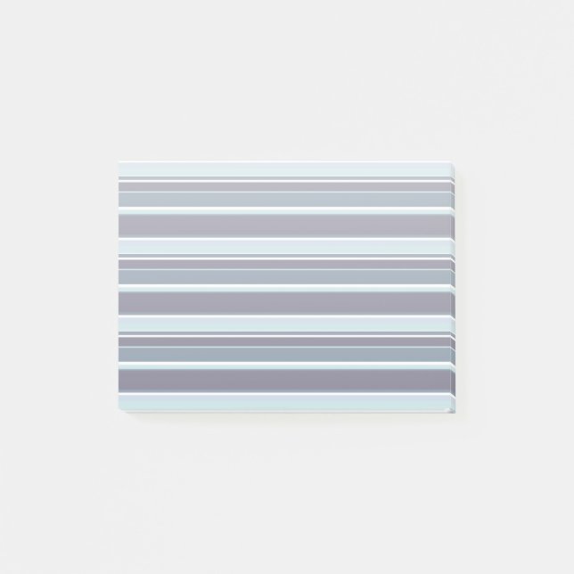 Blaugrau Streifen Post-it Klebezettel (Vorderseite)