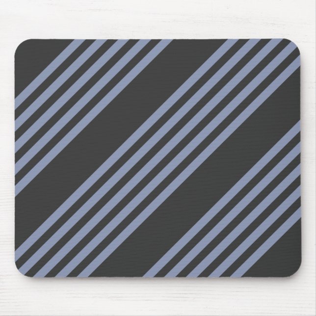 Blaugrau und Holzkohle, fünf Streifen Mousepad (Vorne)