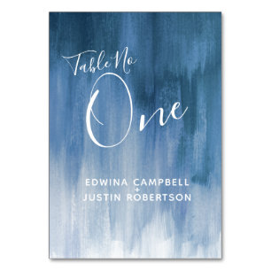 Blaugraue abstrakte moderne Tischnummer