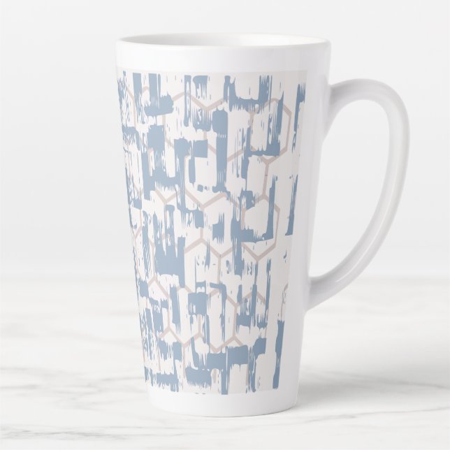 Blaugraue Abstraktion  Milchtasse (Rechts)