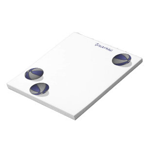 Blaugraue Basketballmannschaftsfarben individuelle Notizblock