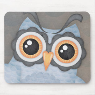 Blaugraue Eule - Mousepad