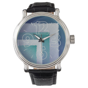 Blaugraue Ex-Pastellfarbe Armbanduhr
