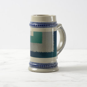 Blaugraue Ex-Pastellfarbe Bierglas