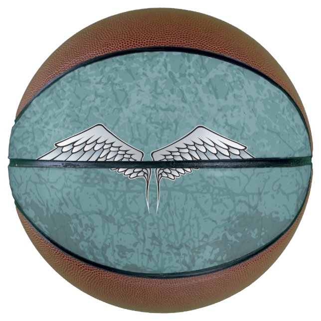 Blaugraue Flügel Basketball (Vorderseite)