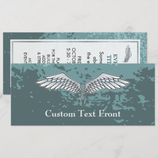 Blaugraue Flügel Einladung