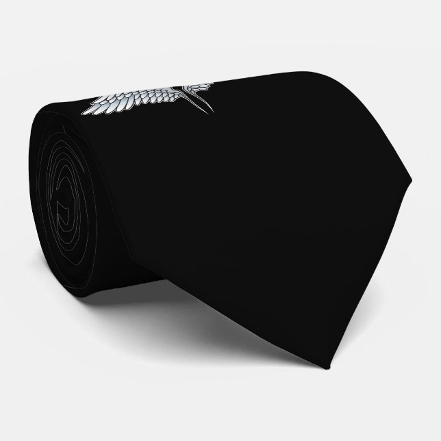 Blaugraue Flügel Krawatte (Gerollt)