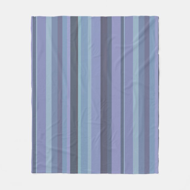 Blaugraue horizontale Streifen Fleecedecke (Vorderseite)