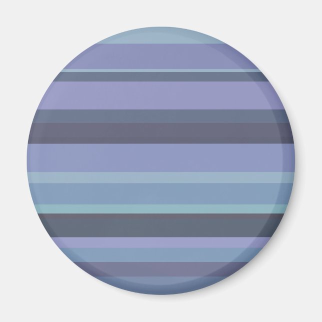Blaugraue horizontale Streifen Magnet (Vorne)