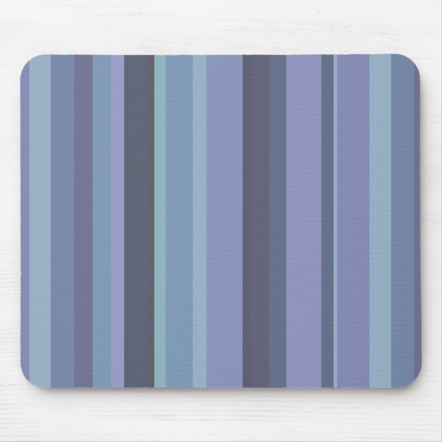 Blaugraue horizontale Streifen Mousepad (Vorne)