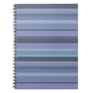 Blaugraue horizontale Streifen Notizblock