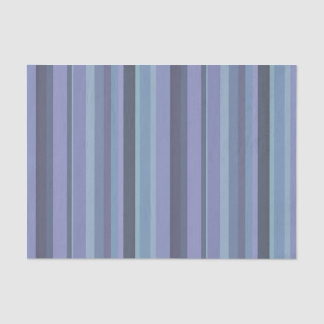 Blaugraue horizontale Streifen Seidenpapier (Vorderseite)