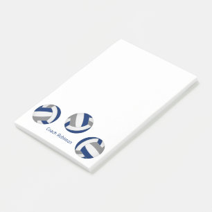 Blaugraue Mannschaftsfarben Volleyballtrainer Post-it Klebezettel