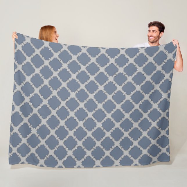 Blaugraue Quarrefolie Fleecedecke (Beispiel)