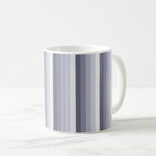 Blaugraue Schattenstreifen Kaffeetasse (VorderseiteRechts)
