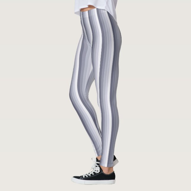 Blaugraue Schattenstreifen Leggings (Links)