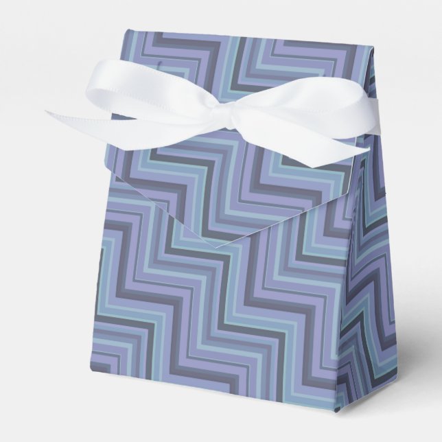 Blaugraue Streifen Geschenkschachtel (Vorderseite)