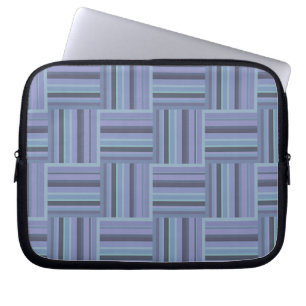 Blaugraue Streifen Laptopschutzhülle