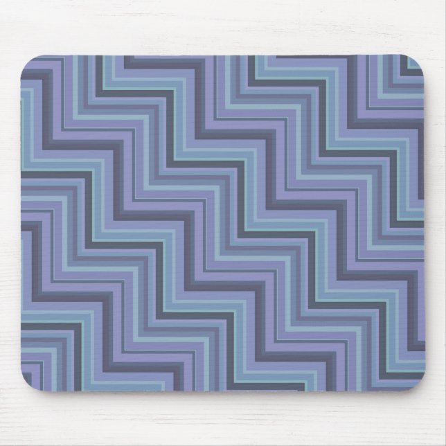 Blaugraue Streifen Mousepad (Vorne)