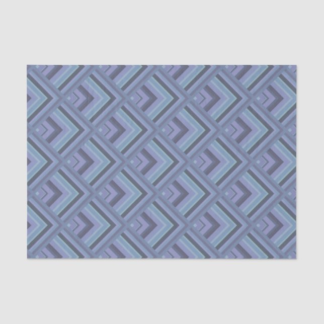 Blaugraue Streifen Seidenpapier (Vorderseite)
