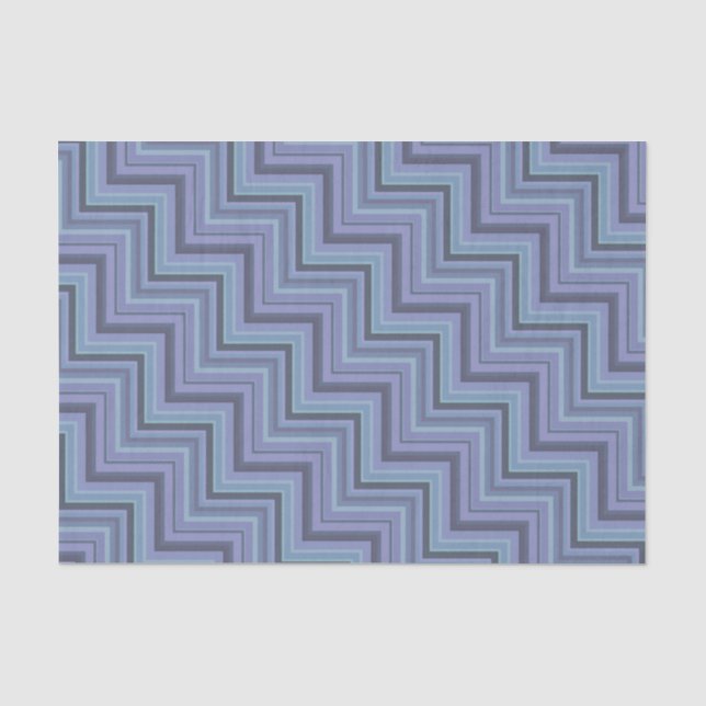 Blaugraue Streifen Seidenpapier (Vorderseite)
