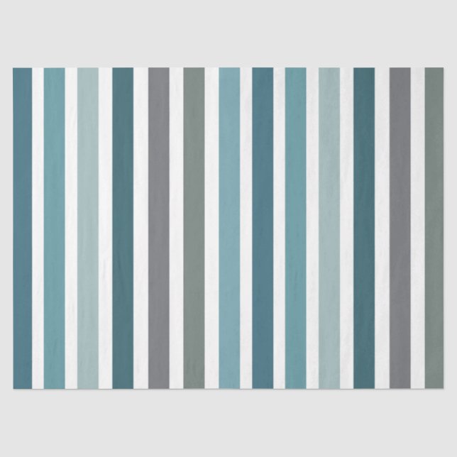 Blaugraue Streifen Seidenpapier (Vorderseite)